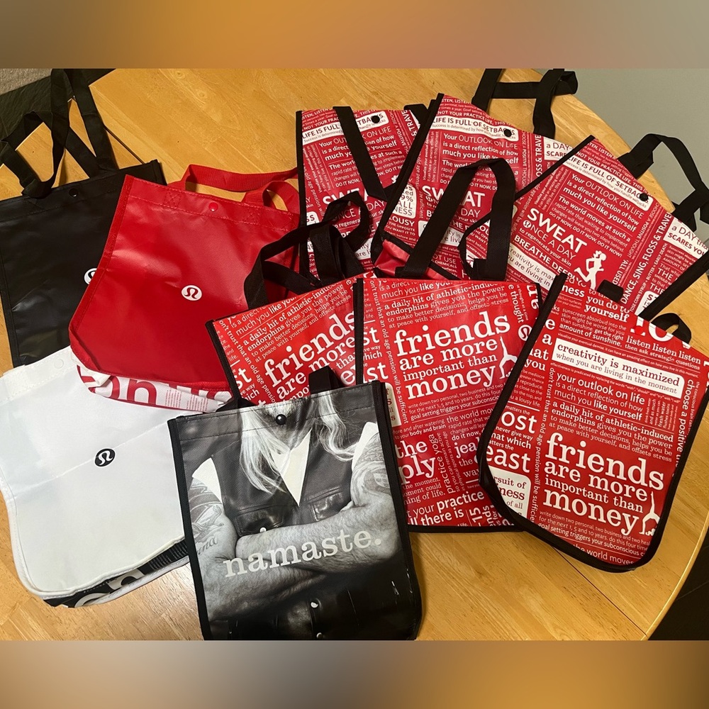 Lululemon lot of 10 reusable tote bags